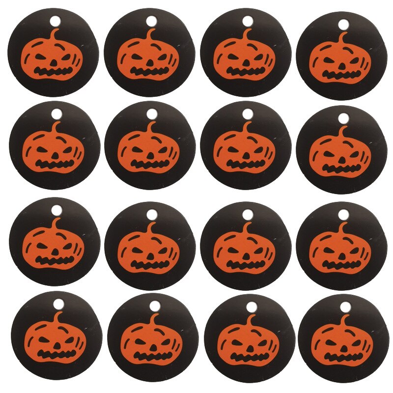 ! 100 pièces Halloween sacs étiquette bonbons boîtes cuisson emballage étiquette emballage joint étiquette cuisson Message carte: 4