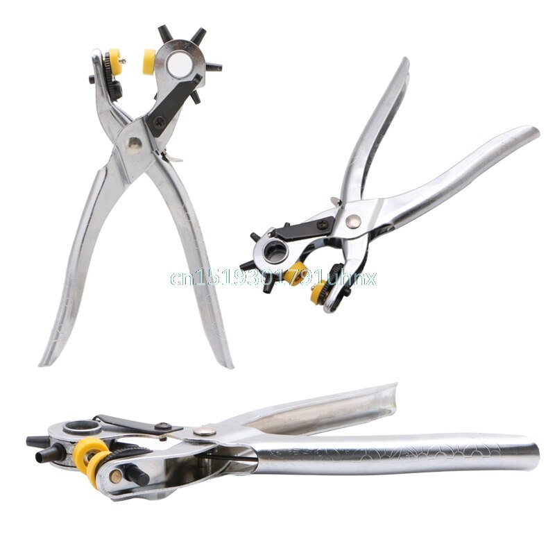 Leather Holes Punch Pliers Tool Heavy Duty Revolving Belt Hand Pliers Eyelet