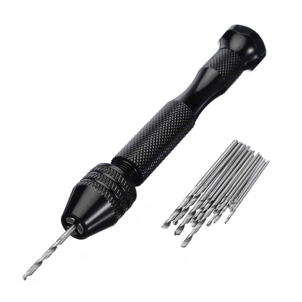 Einstellbare manuelle Handbohrmaschine mit Schnellspannbohrfutter Mini Mikro Aluminium Handbohrmaschine HSS Stahl Spiralbohrer Harzform Werkzeuge