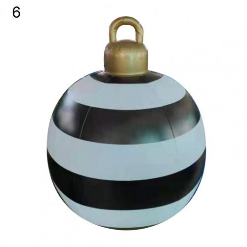 Inflatable Ball Eye-catching Unique Pattern PVC Xmas Inflatable Ball Outdoor Decoration Party Prop for Home: 6