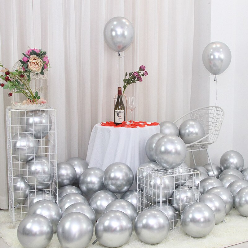 25 st roséguld metall ballong brud att vara lycklig dam möhippor inredning fröken till fru bröllopsfest bruddusch leverans baby shower: Silver- / 10 tum