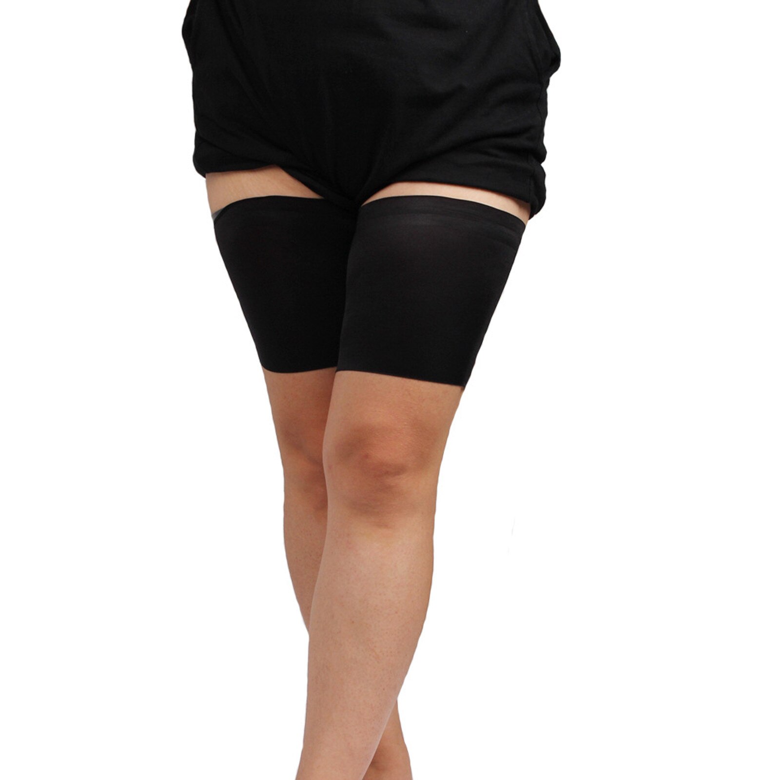 Sportleggings, rutschfeste silikonsocken, dehnbare, flache oberschenkelstulpen, große größen, reibungsarme beinstulpen, beinstulpen