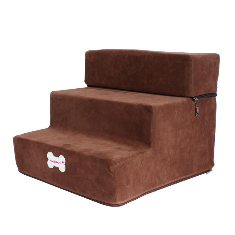 Escalier à 3 Marches pour Petit Chien et Chat, Rampe, Échelle Anti-Alde, 30cm, Fournitures pour Animaux de Compagnie