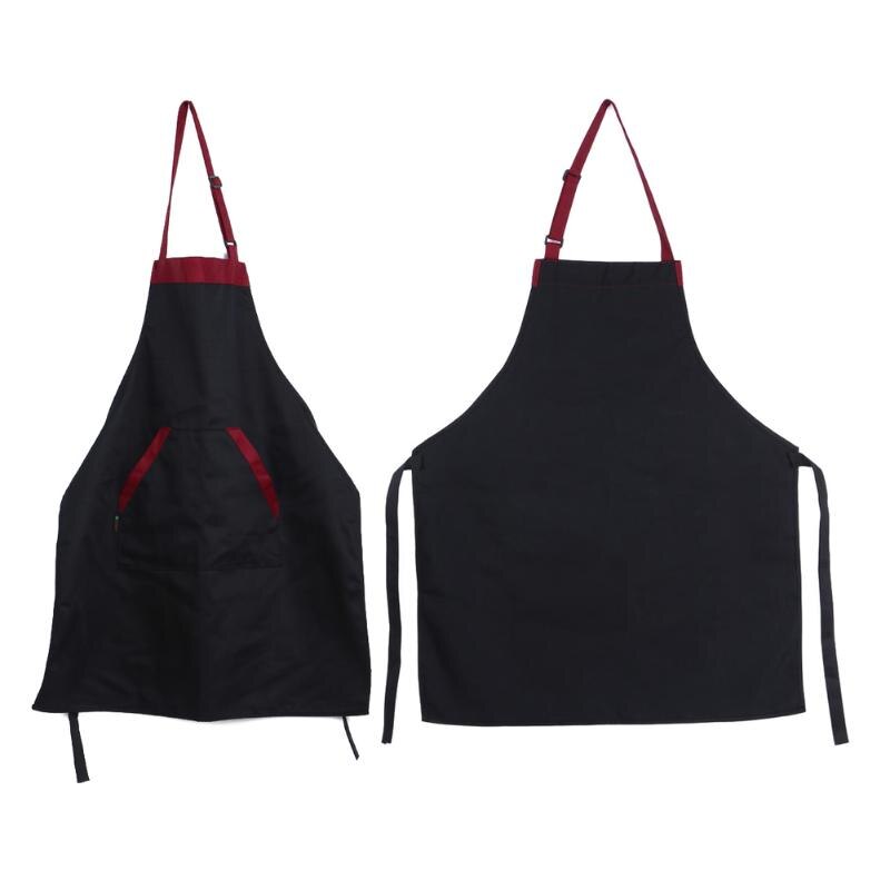 Waterproof Apron Adjustable Bib Apron Dress Men Women with 2 Pockets Chef Apron Cooking Kitchen Double Pocket Apron