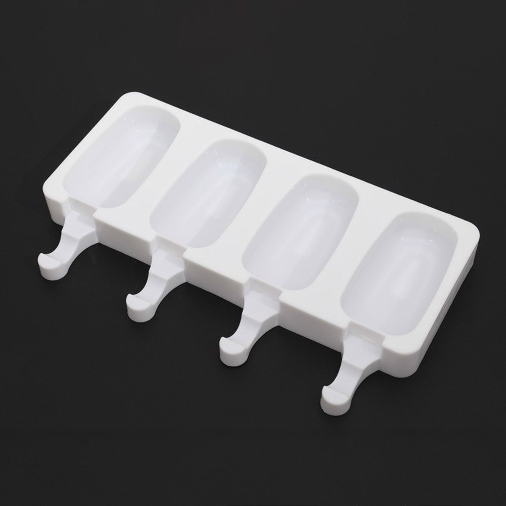 4 galler återanvändbar silikon popsicled maker form fryst glass form diy-verktyg glass silikon form makers dessertbricka