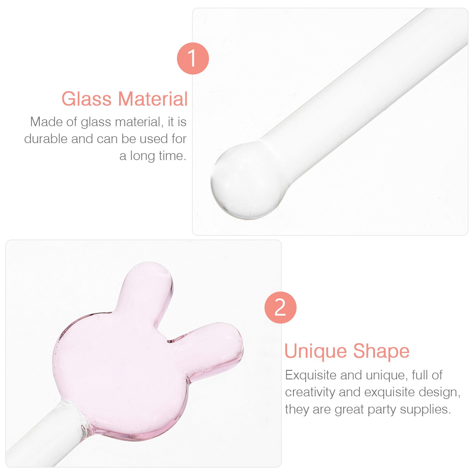 5pcs Cocktail Stirrers Reusable Delicate Drink Stirrers Stir Sticks Cocktail Drink Stirrers Coffee Stir Sticks