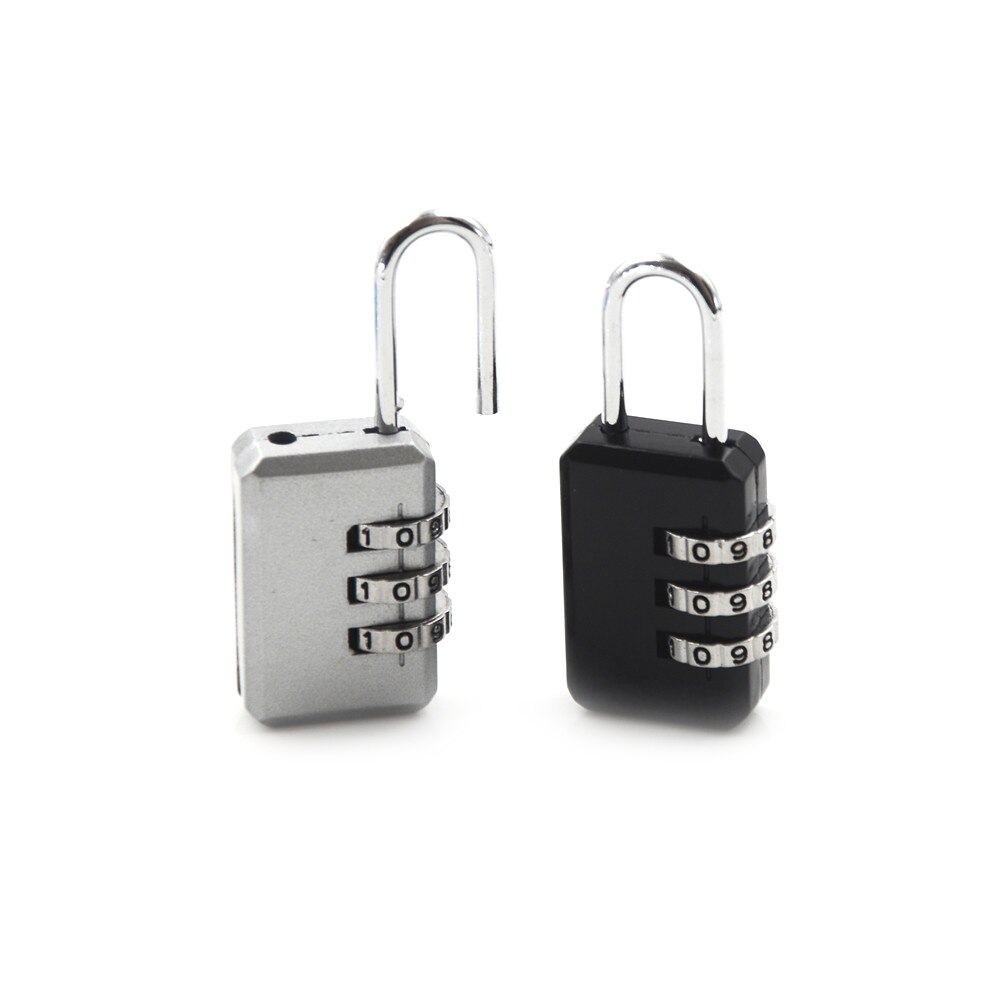 3 Digit Coded Lock Resettable Combination Padlock For School Gym Locker Sheds Suitcase Luggage Password Code Lock