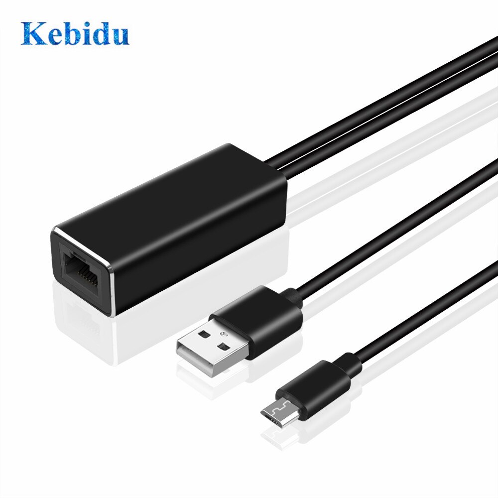 Kebidu 10/100 Mbps Hd 480 Mbps Micro USB2.0 Om RJ45 Ethernet Adapter Voor Fire Tv Stick Voor Fire Tv thuis Voor Chromecast Ultra