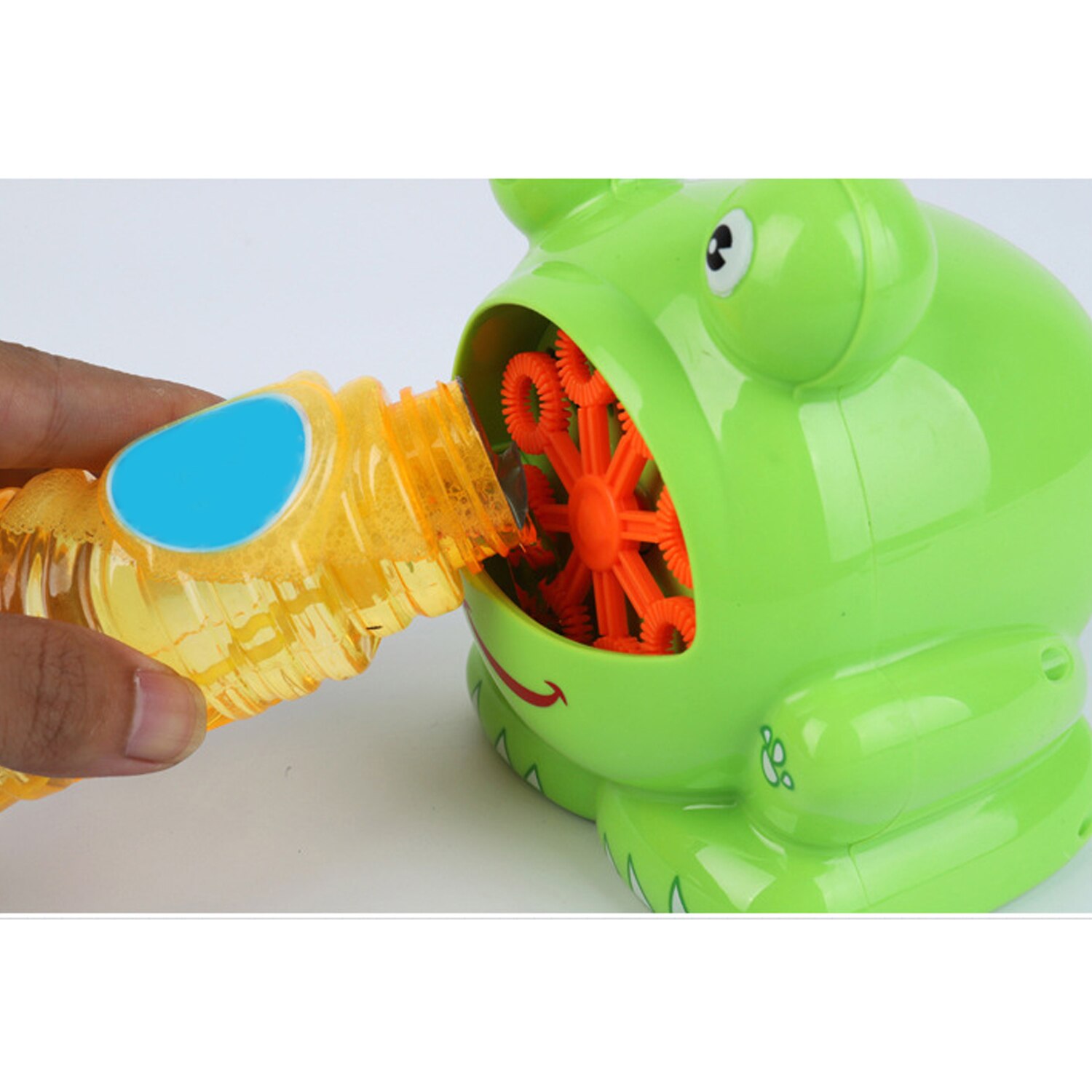 Kids Cute Funny Cartoon Electric Frog Bubble Machine Automatic Frog Bubble Maker Soap Bubble Blower Outdoor Sports Bubble Toy