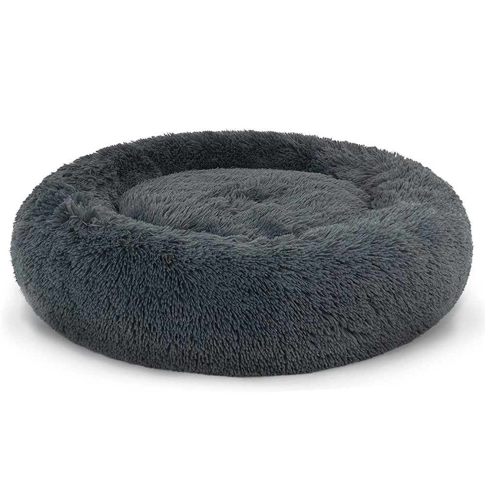 Super Zachte Hond Bed Pluche Kat Mat Hond Bedden Voor Grote Honden Bed Labradors Huis Ronde Kussen Huisdier Product Accessoires: DARK GREY / XXL-100CM