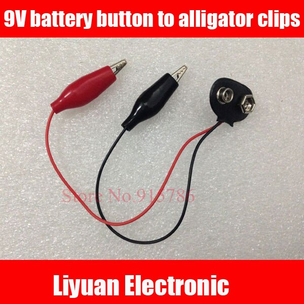 30 stks 9 V batterij knop om alligator clips/9 V batterij meting test leads/batterij knop kabel