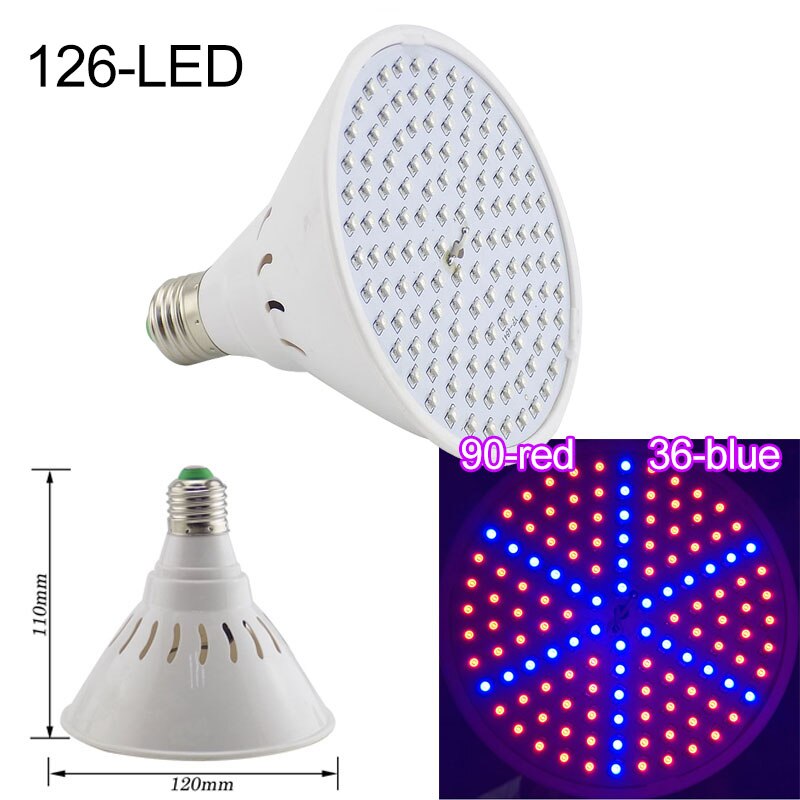 Poderoso 800 led planta cresce a luz interior de espectro completo hidroponia flor fito lâmpada tenda estufa growbox vegetal cultivar e27