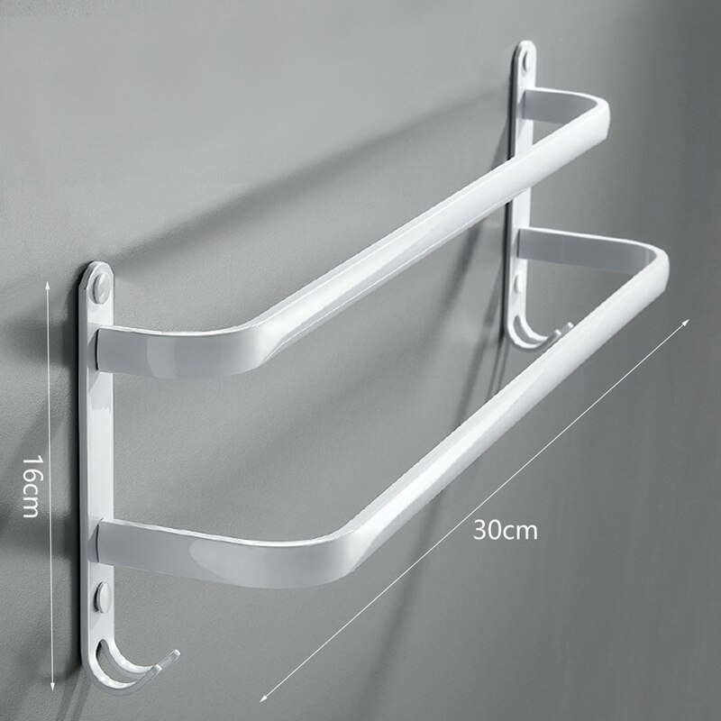 Handdoek Hanger Wandmontage Handdoekenrek Badkamer Ruimte Aluminium Mode Witte Handdoek Bar Rail Matte Handdoek Houder
