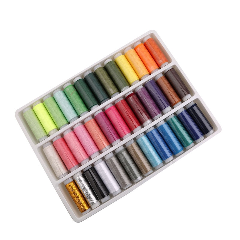 39 Rools Spoons Sewing Box Set Sewing Machine Line with Thick Line Hand Stitching Household Sewing Thread Package Mail Wiring