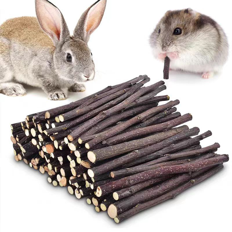 20/40/80/100 Uds. De dientes de conejo para hámster, palo de árbol de manzana, minerales, juguetes de piedra Molar para Chinchilla, hámster, accesorios para mascotas