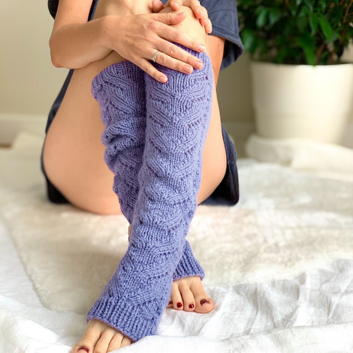 Woman Socks Knitted Girls Casual Socks Pink Gray Thickless Knee Solid Socks Stocking Women Winter Warm Knitting Socks Autumn