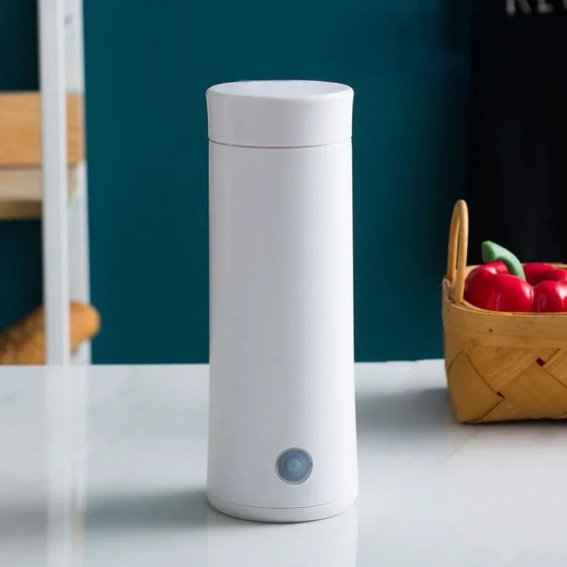 Taza de agua eléctrica de 400ML, taza eléctrica inteligente para hervir, taza de salud multifuncional, hervidor eléctrico portátil para hervir: Blanco / AU