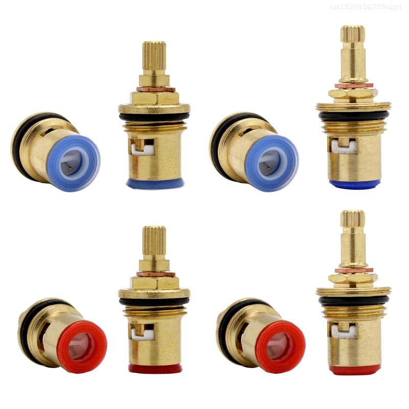Brass Ceramic Cartridge Inner Faucet for Valve Faucet Cartridge 20 Teeth Replacement Tap Valves for Bathroom Kitche