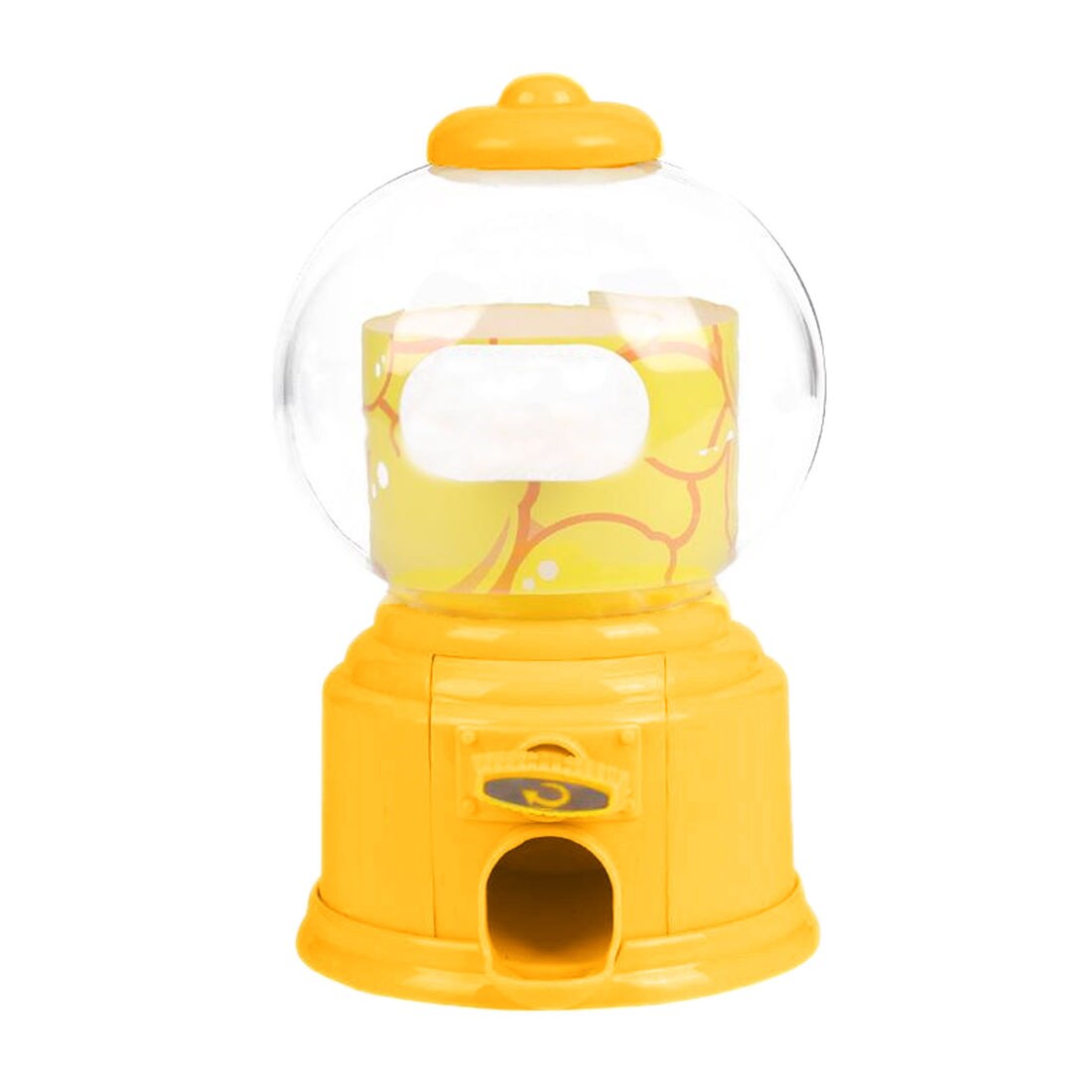 Mini snoepautomaat, schattige snoepjes, bubble gumball dispenser, spaarpot, speelgoed voor kinderen, snacks, opbergdoos, schattige snoepjes: Geel
