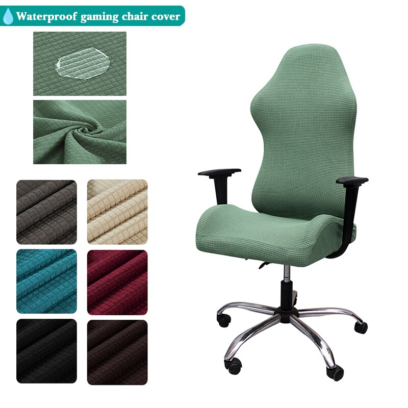 Waterdichte Stof Gaming Stoel Cover Stretch Anti-Slip Plaid Bureaustoel Covers Goedkope Game Stoel Hoes Voor Office Home