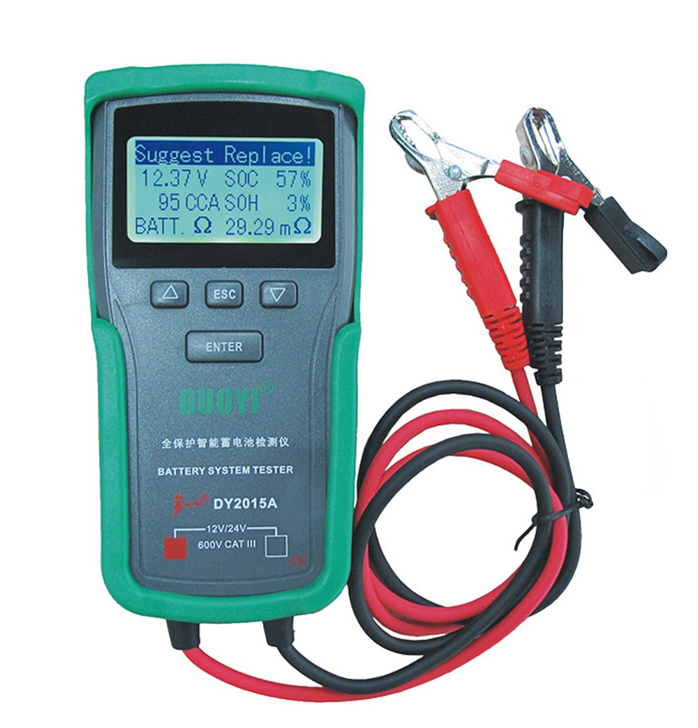 DY2015A 12V and 24V Car Battery Tester Capacity Electronic load Battery Charge Test Automotive Battery Analyzer