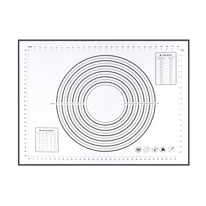 80*60cm Large Silicone Baking Mat Sheet Pizza Dough Non-Stick Pastry Board Kitchen Cooking Tools Baking Pad Baking Accessories: black / 80x60cm