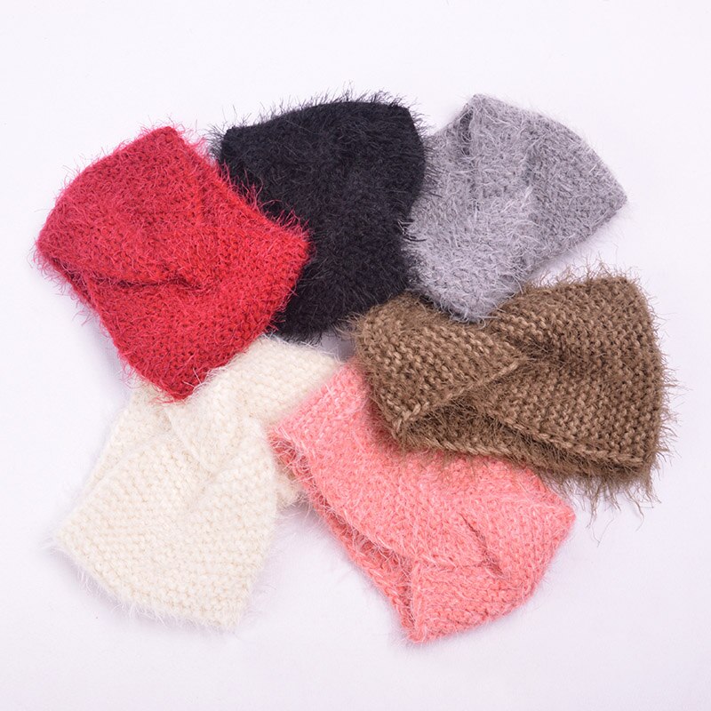 Gebreide Vrouwen Hoofdband Tulband voor Meisjes Zachte Katoenen Breien Winter Haarband Baby Meisjes Haar Accessoires
