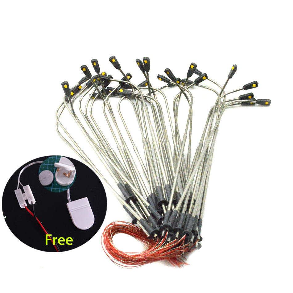 1:100-500 Scale Model LED 3V Street Lamp Lighting Single Head Train Layout Landscape