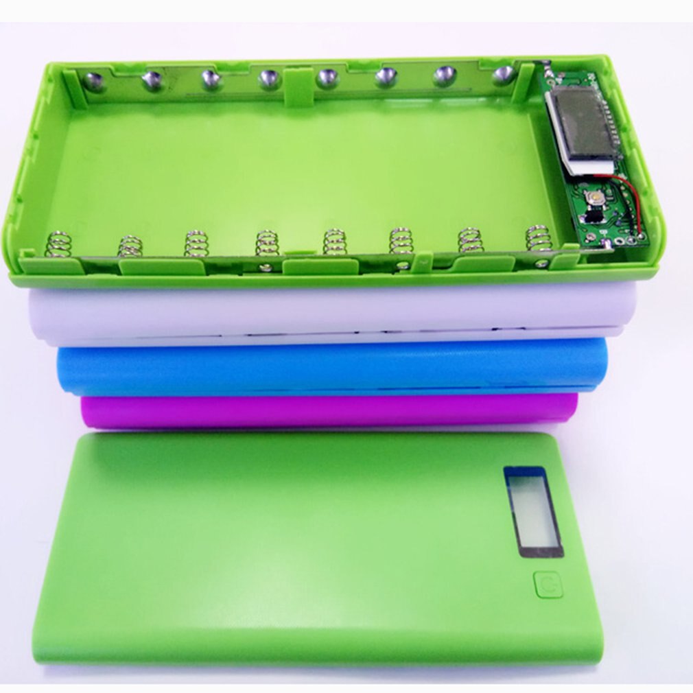 30000mAh USB 2 puertos Power Bank caso 8x18650 cargador de batería caja DIY para teléfono sólo caso