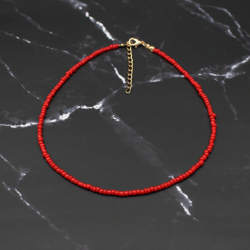 Bohemia Handmade Rainbow koraliki proste Choker naszyjnik moda damska dziki słodki kolorowy kołnierz biżuteria prezent