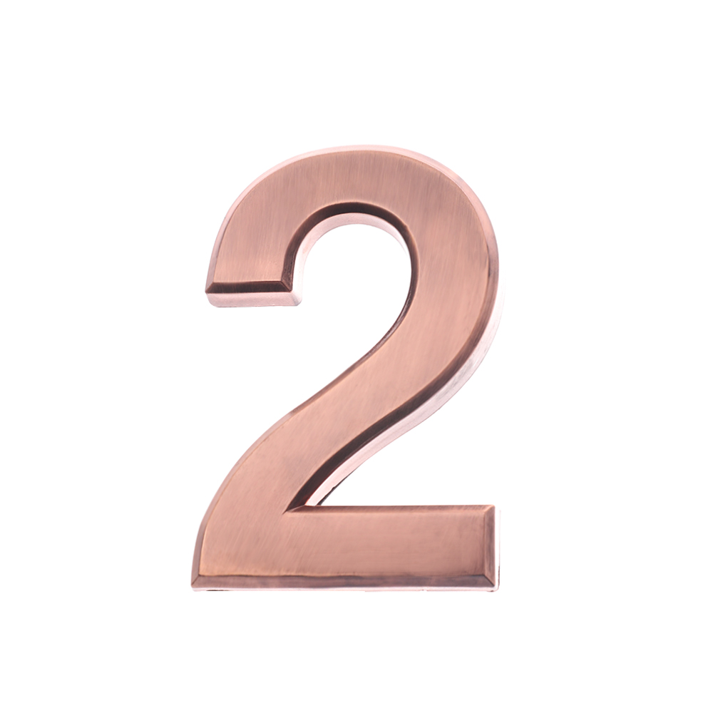 0-9 ABS Plastic Cijfer zelfklevende Huis Plaque Adres Teken Kamer Deur Nummer Cijfers Sticker Cijfer Teken hotel Deur Label: 2 / 5cm