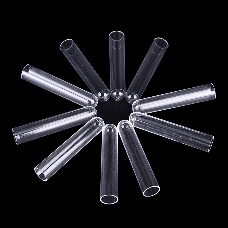 Flaskor försegling kapsyler pack behållare för kontor skola kemi tillbehör 10 st 12*75mm kemi plast provrör: 12 x 60