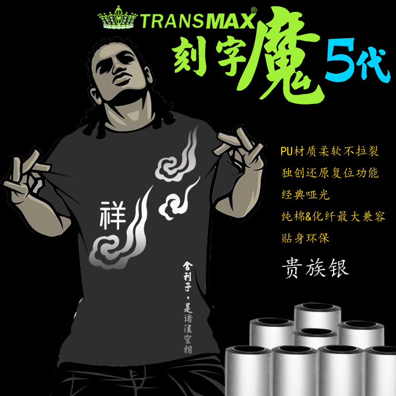 Cutting Vinyl Sticker Rolls 50cm x1m Heat Transfer PU Vinyl With Sticky Back 33colors Cutter Press: Silver