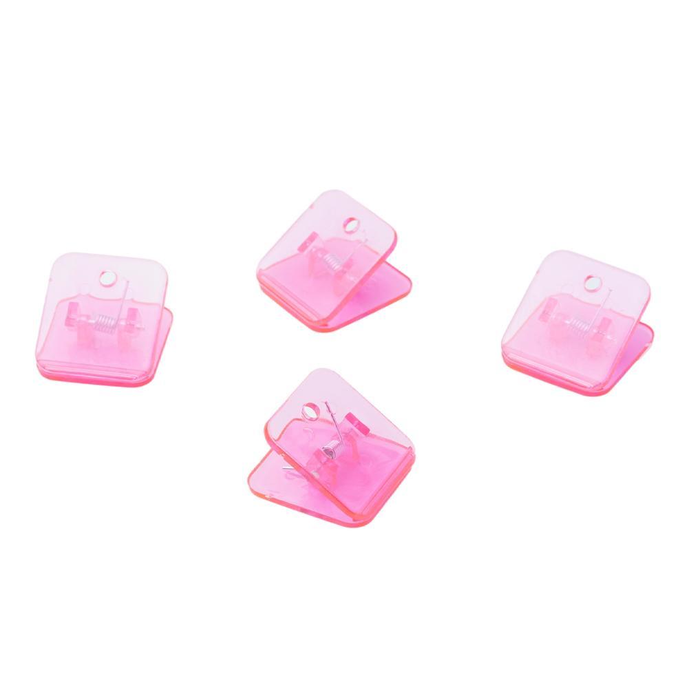 4Pcs Multicolor Acrylic Clamp Paper Clips Ticket Holder Paper Documents Organizer Bookmark Binder Clip