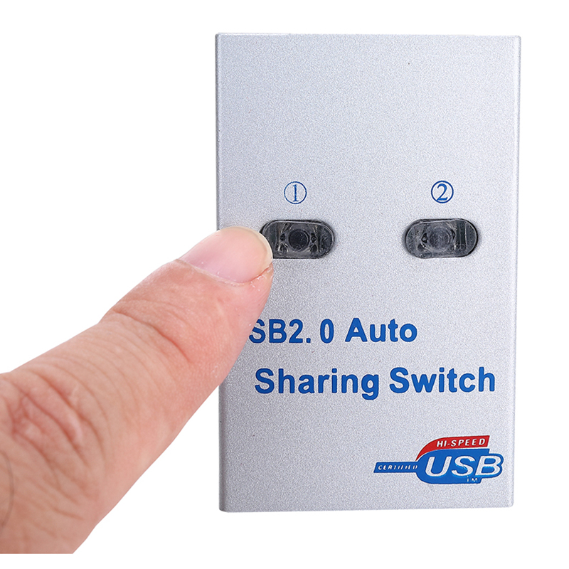 USB 2.0 splitter auto Sharing Switch For 2 PC Computer Printers 2 Port Hub switcher 2 hosts share one printer USB sharer
