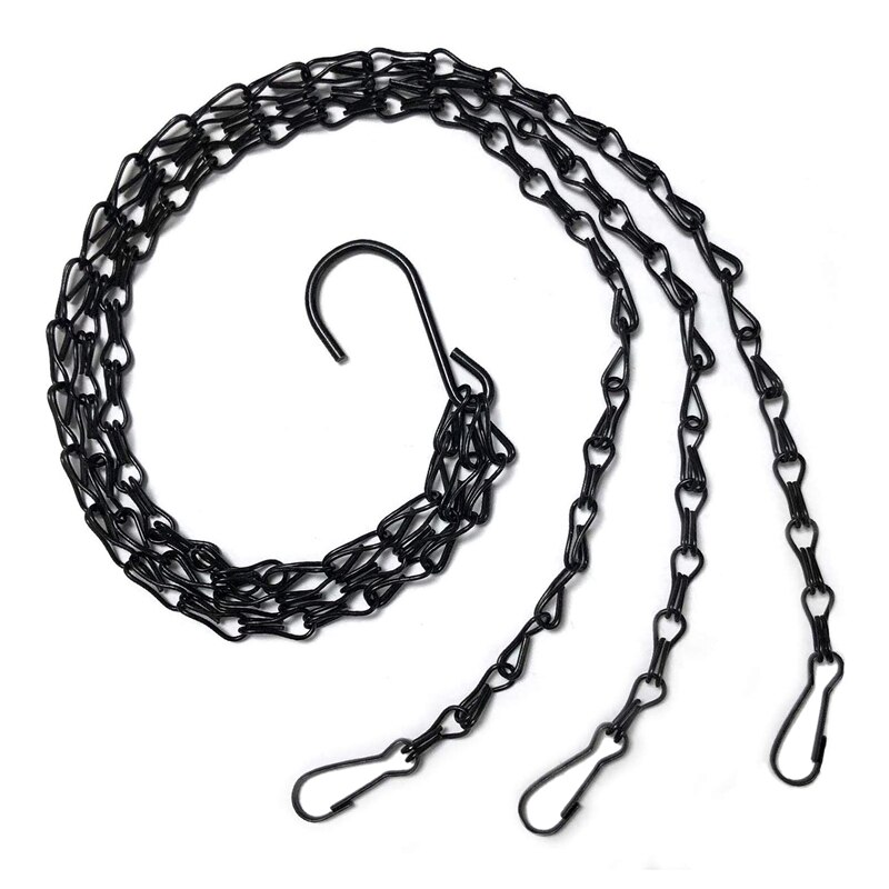 AYHF-6 Pack Hanging Chain, HEAVY DUTY 50cm Hanging Flower Basket Replacement Chain -3 Point Garden Plant Hanger for Outdoor or I