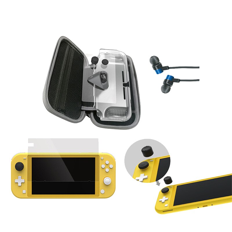 Kit de paquet de sac de transport 12 en 1 avec Kit de Base de charge étui de protection pour Nintendo Switch Lite dq