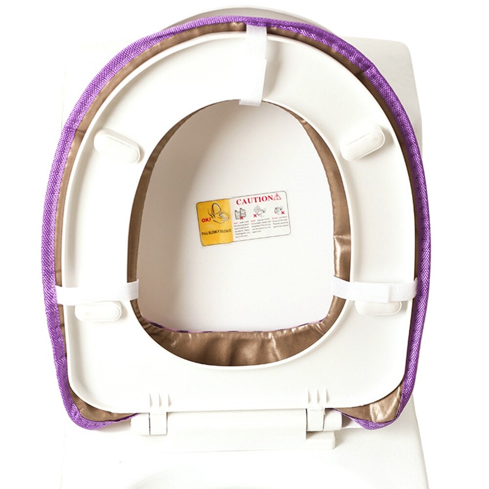 Warm Soft Toilet Cover Seat Lid Top Cover Pad Bathroom Warmer Toilet Seat Bowl Soft Zipper Flower Washable Toilet Seat Cover