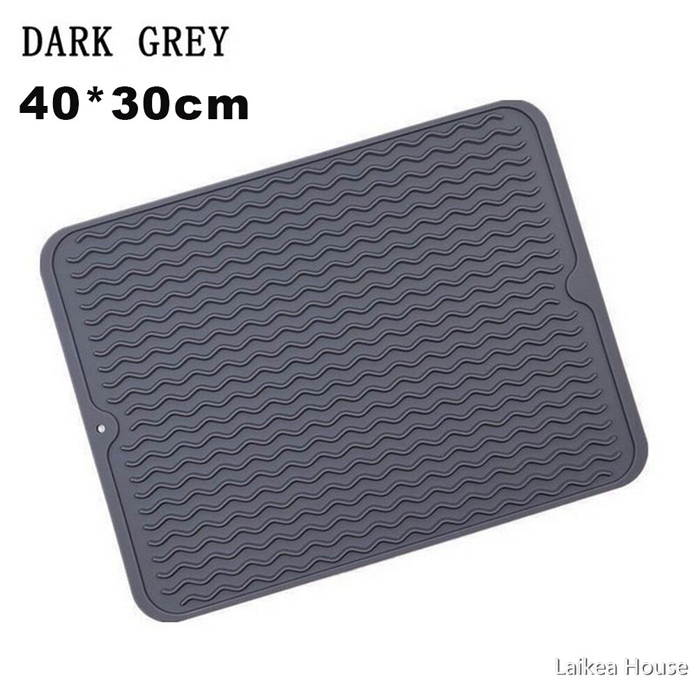 Silicone Drain Pad Anti-Scald Heat Insulation Pad Placemat For Kitchen Accessories High Temperature Resistant Table Mat Coaster: 40X30CM C