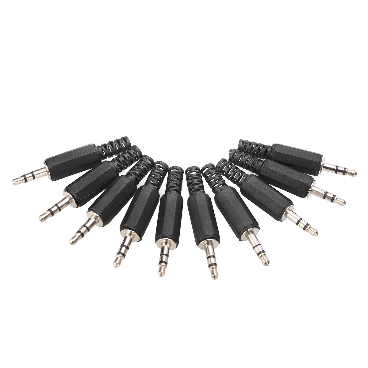 10Pcs 3.5Mm Audio Stereo Male Plug Jack Hoofdtelefoon Connector Adapter Vervangbare Audio Oortelefoon Microfoon Pluggen Terminal Sockets