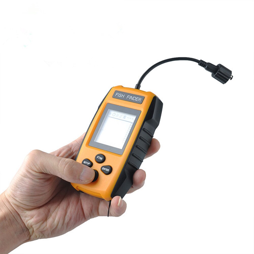 100m rivierdetectietransducers voor buiten, draagbare boot, fishfinder, kajak, sonar, dieptesensor, meeralarm, tools, lcd-scherm, handheld