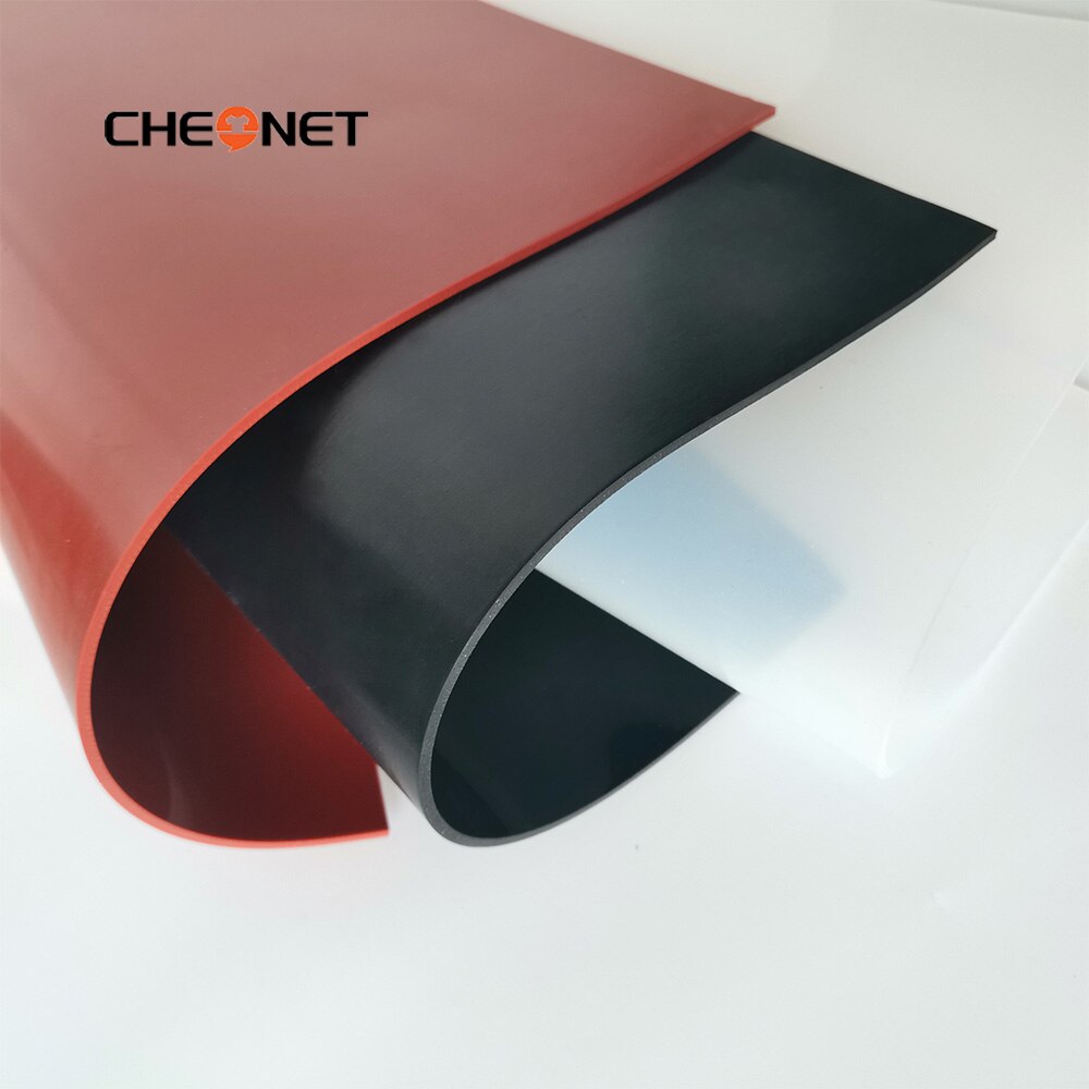 1.5mm/2mm/3mm Red/Black Silicone Rubber Sheet 500X500mm Black Silicone Sheet, Rubber Matt, Silicone Sheeting for Heat Resistance