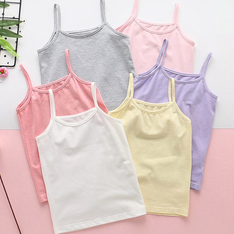 Melario Top for Kids Girls 2020 Kids Girl camisole Summer Girls intimo solido abbigliamento per bambini gilet Baby Soft abbigliamento per bambini