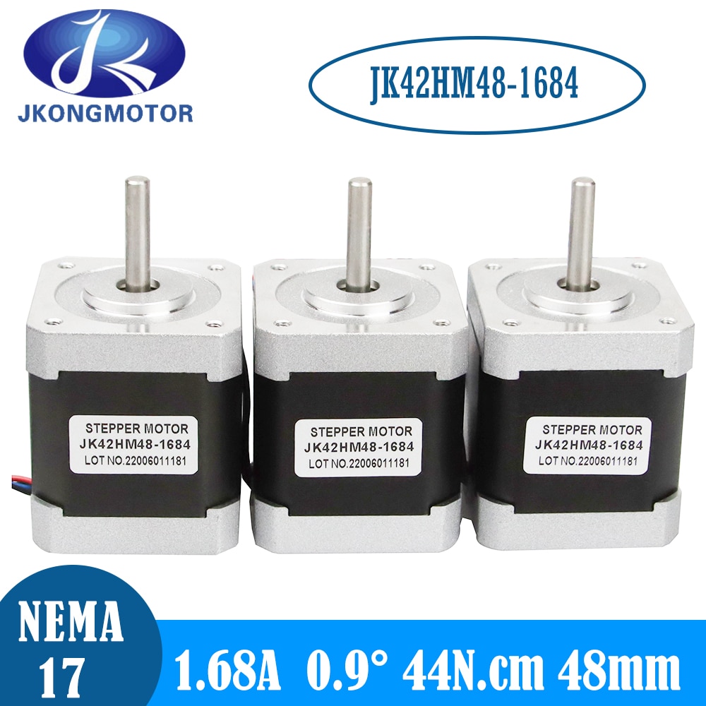 Nema 17 Stepper Motor 0.9 deg 4-lead 44 N.cm 1.68A 48 mm Length NEMA17 Stepping Motor 42 motor for DIY 3D Printer CNC Robot