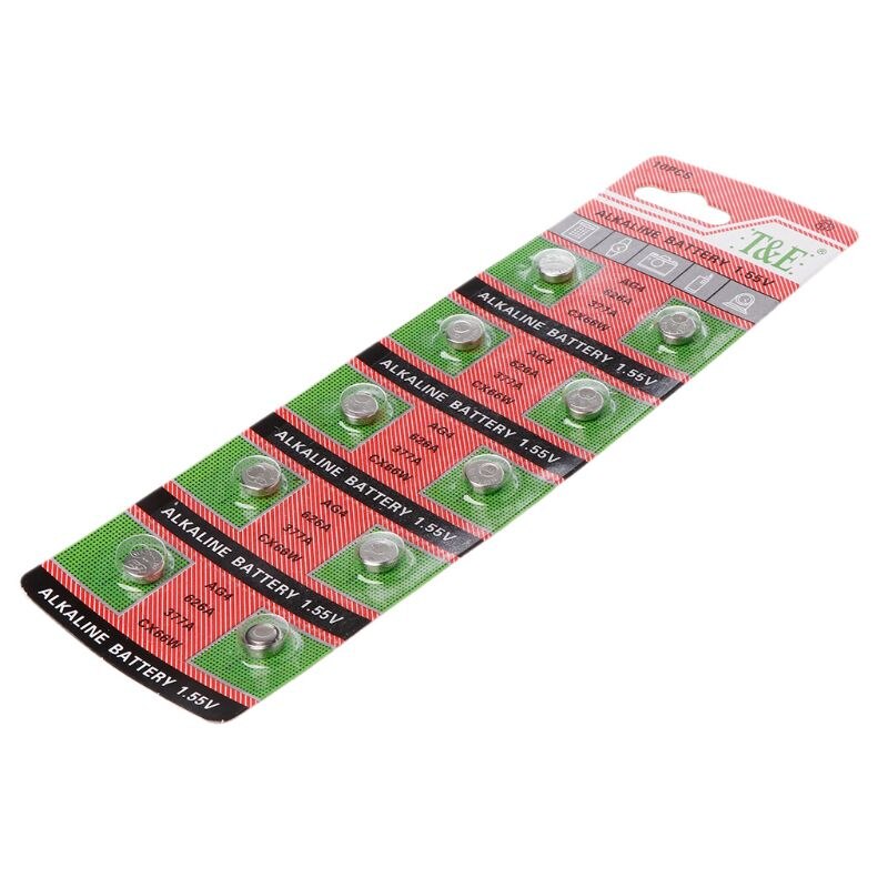 10Pcs Horloge Coin Batterij AG4 377A 377 LR626 SR626SW SR66 LR66 Knoopcel Batterijen Speelgoed Remote Camera