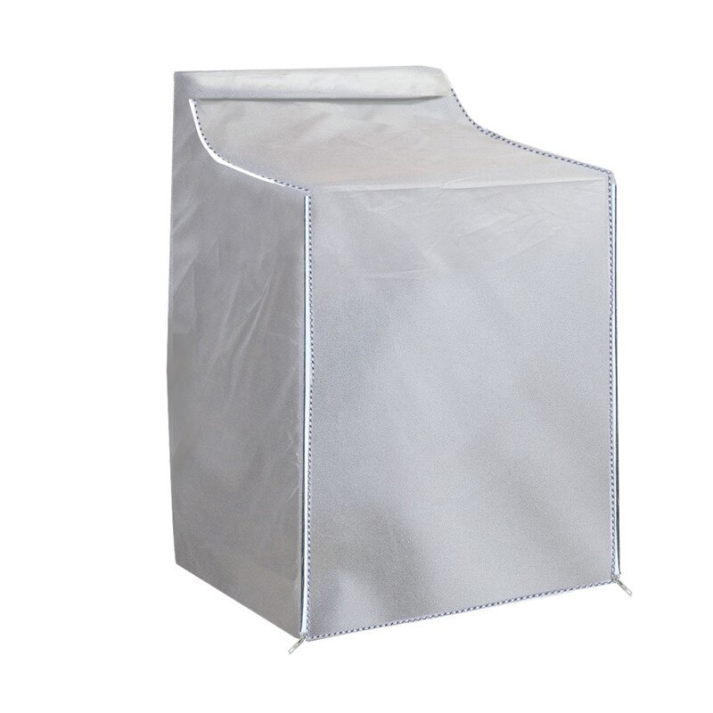 Washing Machine Cover Front Top Open Laundry Dryer Protect Cover Dustproof Waterproof Sunscreen: Light Grey