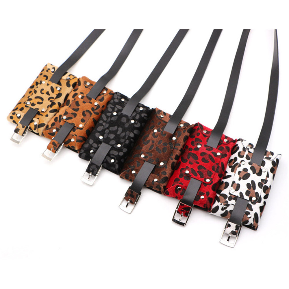 Damen-leoparden-taschen, multifunktionale handytasche, hüfttasche, handtasche, freizeit-brusttasche