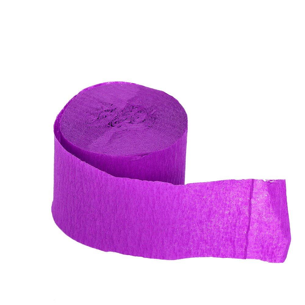 3.5cm*10m Crinkled Crepe Paper Flower Wrapping DIY Scrapbooking Craft for Birthday Party Festival Christmas Decoration: dark pink