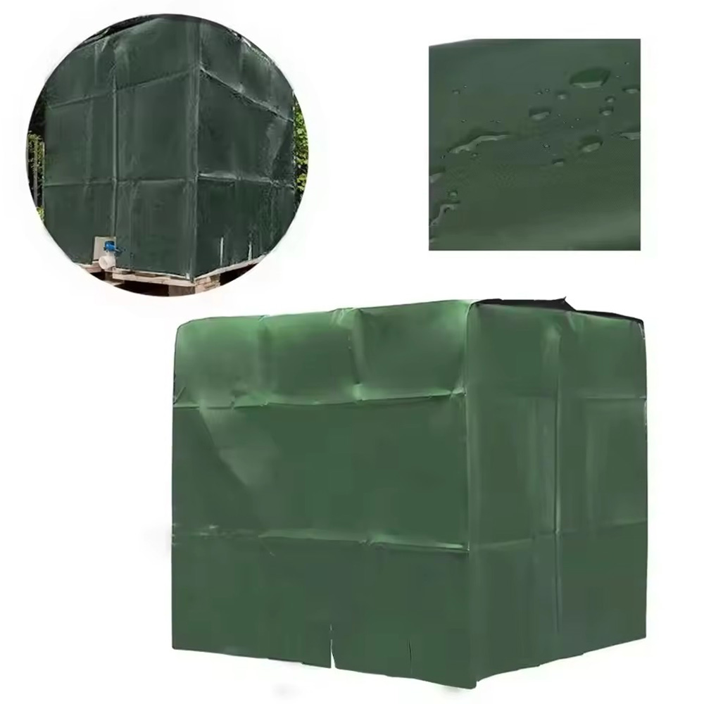 Ibc-tankdeksel 1000 liter utendørs hage vanntett deksel ibc regnvannsbeholder tonnetøy solbeskyttende folie støvdeksel