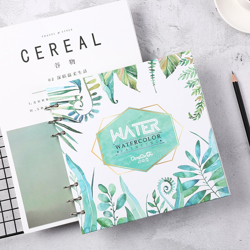 Hand-painted watercolor paper mark detachable sketch book loose-leaf pen special painting book simple and fresh graffiti book